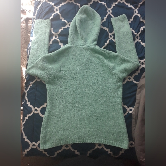 Mint Knit Hooded Sweater - Picture 3 of 3